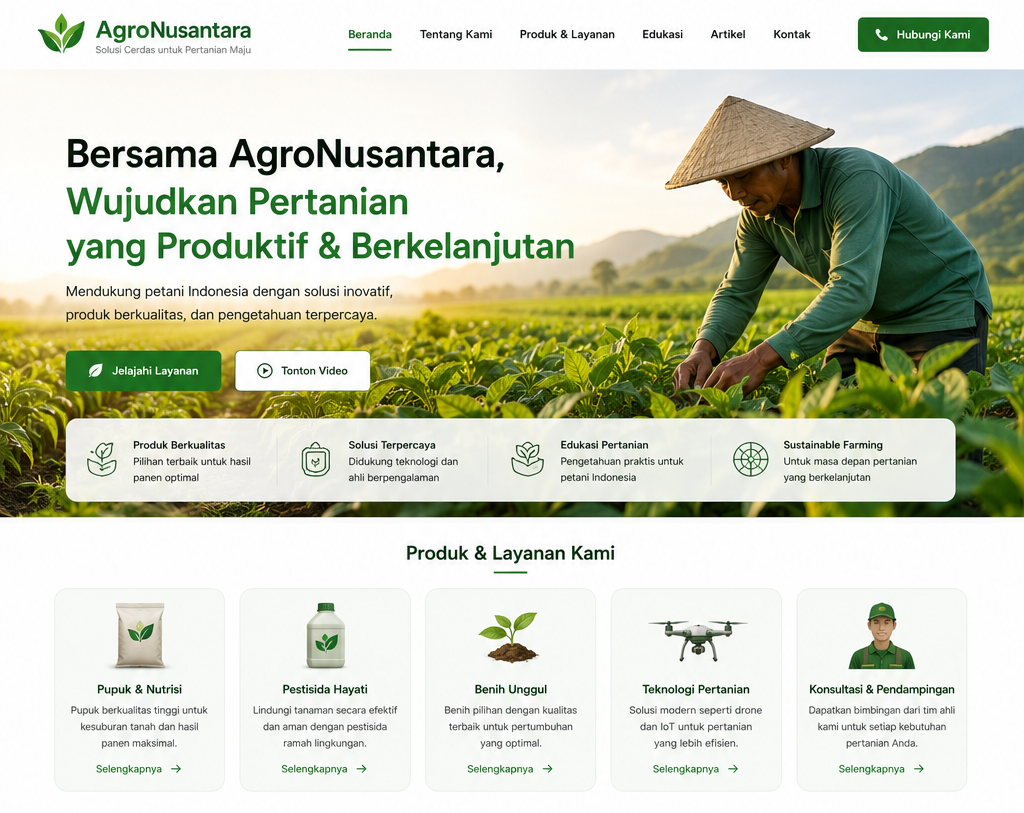 AgroNusantara – Website Pertanian